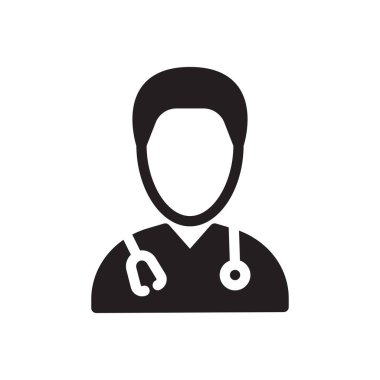 Şeffaf bir arkaplan üzerinde doktor vektör illüstrasyonu. Konsept ve grafik tasarım simgeleri için kaliteli semboller..