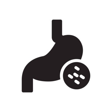 Şeffaf bir arkaplanda mide vektör çizimi. Konsept ve grafik tasarım simgeleri için kaliteli semboller..