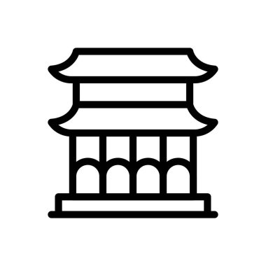beijing vector illustration on a transparent background.Premium quality symbols.Thin line icon for concept and graphic design. 