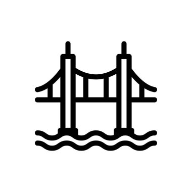 bridge vector illustration on a transparent background.Premium quality symbols.Thin line icon for concept and graphic design.