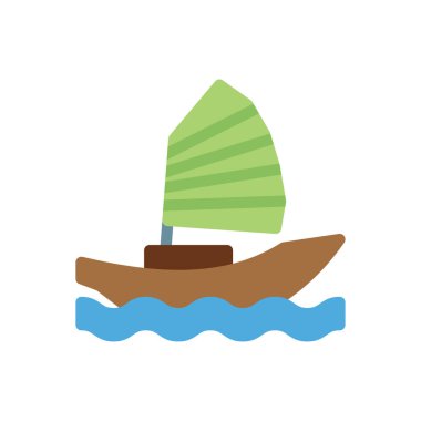 Saydam bir arkaplan üzerinde tekne vektör çizimi. Konsept ve grafik tasarım için mükemmel kalite simgeleri.. 