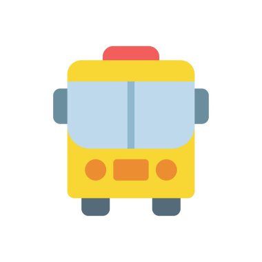 Şeffaf bir arkaplan üzerinde otobüs vektör illüstrasyonu. Konsept ve grafik tasarımı için premium kalite simgeleri..