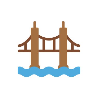bridge vector illustration on a transparent background.Premium quality symbols.Stroke icon for concept and graphic design.