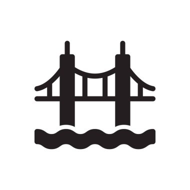 bridge vector illustration on a transparent background.Premium quality symbols.Glyphs icon for concept and graphic design.