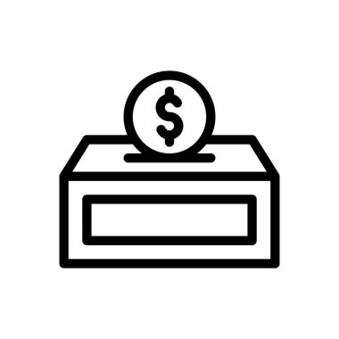 Saydam bir arkaplanda dolar vektör illüstrasyonu. Premium kalite semboller. Konsept ve grafik tasarım için ince çizgi simgesi.. 