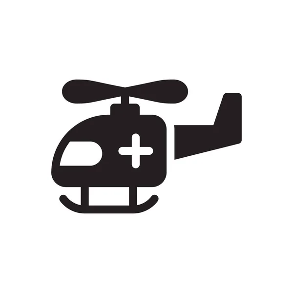 Helicopter Vector Illustration Transparent Background Premium Quality Symbols Glyphs Icon — Archivo Imágenes Vectoriales