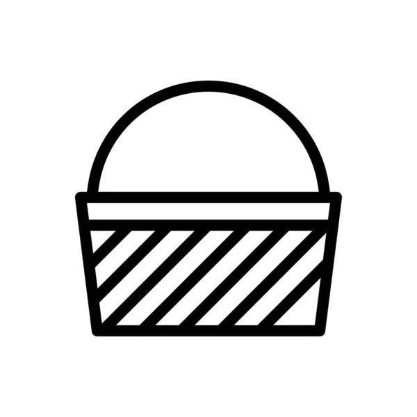 Bucket Vector Illustration Transparent Background Premium Quality Symbols Thin Line — Stockvector
