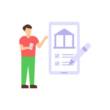 The boy is using a mobile phone.