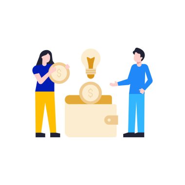 The boy is talking about the dollar idea.