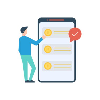 Guy is buying cryptocurrency.