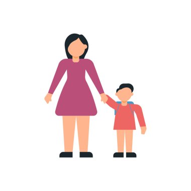 A mother is dropping her child off at school.