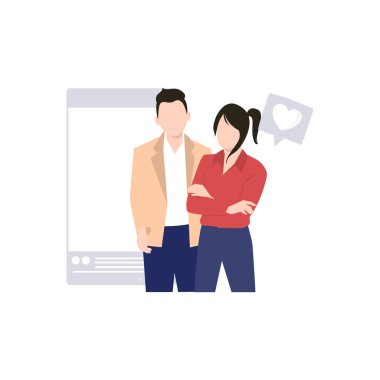 The couple has an online relationship.