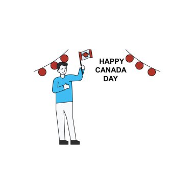 The boy is celebrating Canada Day.