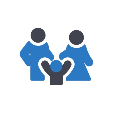 Şeffaf bir arkaplan üzerinde aile vektör illüstrasyonu. Konsept ve grafik tasarımı için özel kalite semboller..