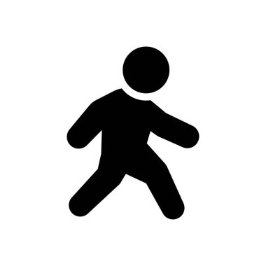 Şeffaf bir arkaplanda yürüme vektör çizimi. Konsept ve grafik tasarımı için mükemmel kalite sembolleri..