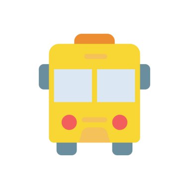 Şeffaf bir arkaplan üzerinde otobüs vektör illüstrasyonu. Konsept ve grafik tasarımı için premium kalite simgeleri.. 