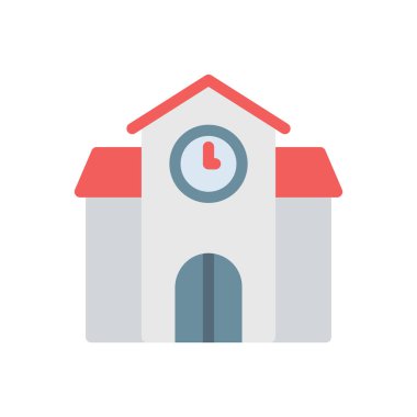 Saydam bir arkaplan üzerindeki kolej vektör çizimi. Konsept ve grafik tasarımı için mükemmel kalite simgeleri.. 