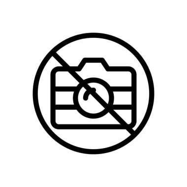 Şeffaf bir arkaplanda kamera vektör çizimi yok.Premium kalite simgeleri. Konsept ve grafik tasarım için ince çizgi simgesi.