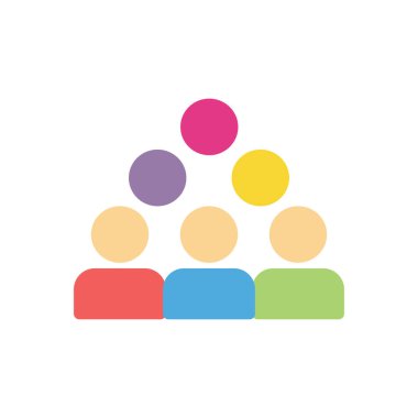 Saydam bir arkaplan üzerinde kalabalık vektör illüstrasyonu. Konsept ve grafik tasarımı için premium kalite simgeleri.. 