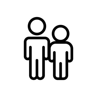 İnsanlar şeffaf bir arkaplan üzerinde vektör illüstrasyonu.Premium kalite sembolleri. Konsept ve grafik tasarım için ince çizgi simgesi. 