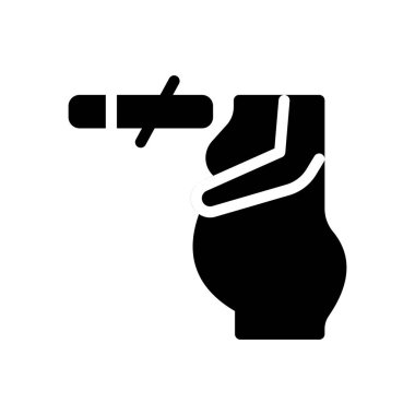 Şeffaf bir arkaplanda hamilelik vektör çizimi. Konsept ve grafik tasarım simgeleri için kaliteli semboller.. 