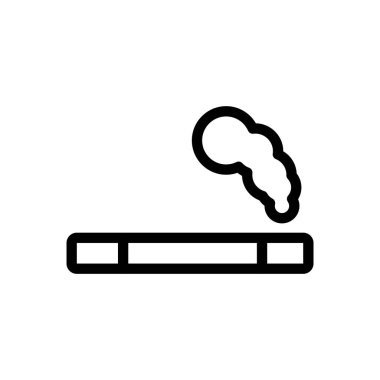 Şeffaf bir arkaplanda duman vektörü çizimi yok.Premium kalite sembolleri. Konsept ve grafik tasarım için ince çizgi simgesi.