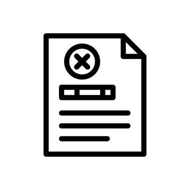 Şeffaf bir arkaplan üzerinde dosya vektör illüstrasyonu. Konsept ve grafik tasarımı için ince çizgi simgesi..