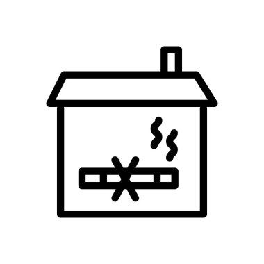 Şeffaf bir arkaplan üzerinde ev vektör çizimi. Konsept ve grafik tasarımı için ince çizgi simgesi..