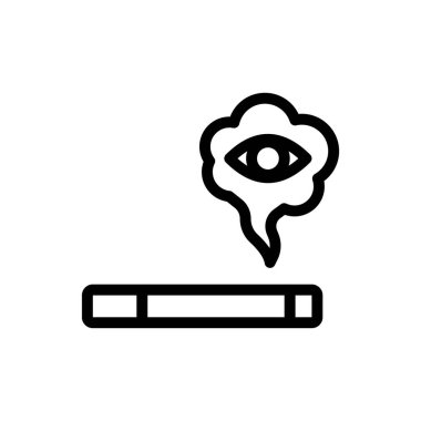 Şeffaf bir arkaplanda göz vektör çizimi. Konsept ve grafik tasarım için ince çizgi simgesi.. 