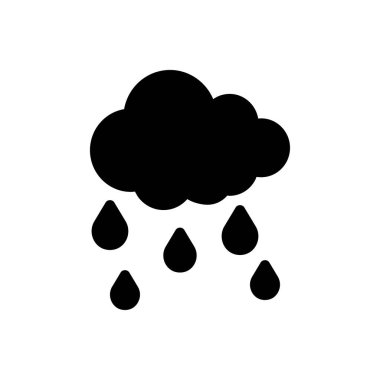 Şeffaf bir arkaplan üzerinde yağmur vektör çizimi. Konsept ve grafik tasarım simgeleri için kaliteli semboller..