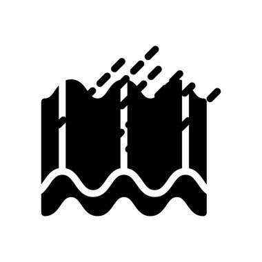 Şeffaf bir arkaplan üzerinde yağmur vektör çizimi. Konsept ve grafik tasarım simgeleri için kaliteli semboller.. 