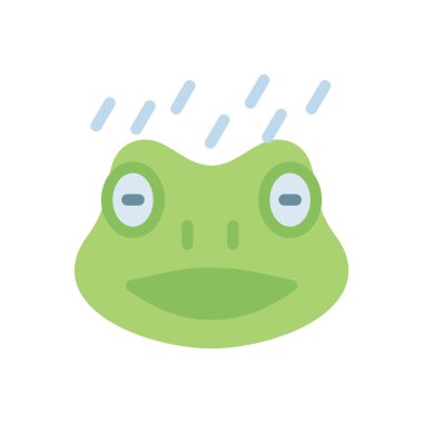 Saydam bir arkaplan üzerinde kurbağa vektör illüstrasyonu. Konsept ve grafik tasarımı için birinci sınıf kalite simgeler..