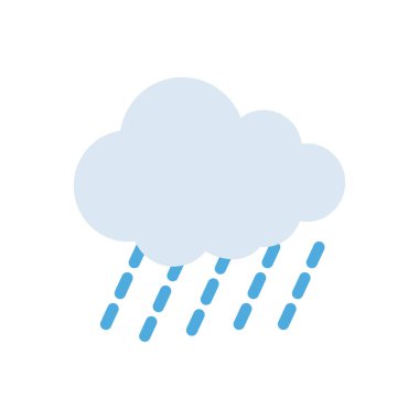 Şeffaf bir arkaplan üzerinde yağmurlu vektör çizimi. Konsept ve grafik tasarımı için birinci sınıf kalite simgeler..