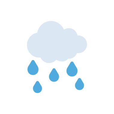 Şeffaf bir arkaplan üzerinde yağmur vektör çizimi. Konsept ve grafik tasarım için birinci sınıf kalite simgeler..