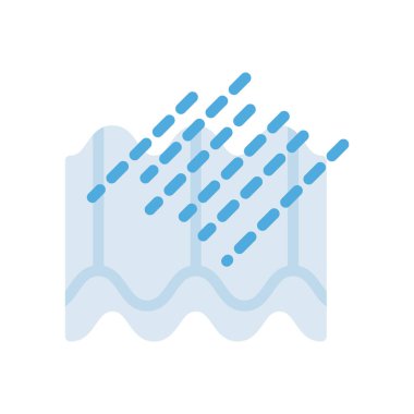 Şeffaf bir arkaplan üzerinde yağmur vektör çizimi. Konsept ve grafik tasarım için birinci sınıf kalite simgeler.. 