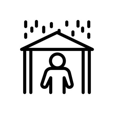 Şeffaf bir arkaplan üzerinde ev vektör çizimi. Konsept ve grafik tasarımı için ince çizgi simgesi..