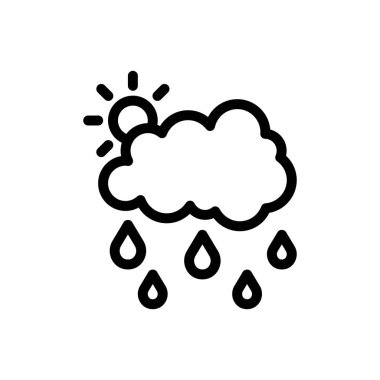 Şeffaf bir arkaplanda güneş vektör çizimi. Premium kalite semboller. Konsept ve grafik tasarım için ince çizgi simgesi. 