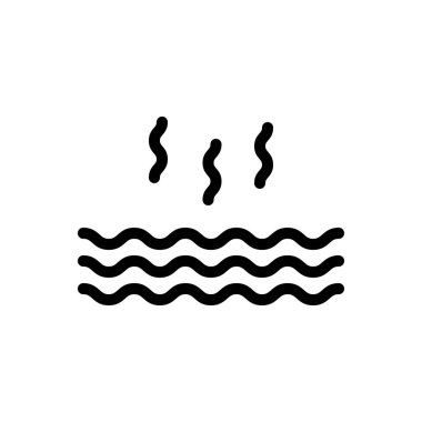 Şeffaf bir arkaplan üzerinde su vektörü çizimi. Premium kalite semboller. Konsept ve grafik tasarım için ince çizgi simgesi. 