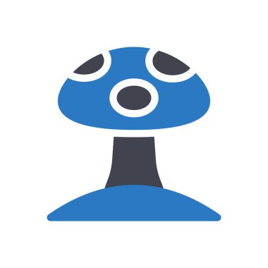 Saydam bir arkaplan üzerinde mantar vektör illüstrasyonu. Konsept ve grafik tasarımı için özel kalite semboller..