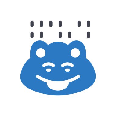 Saydam bir arkaplan üzerinde kurbağa vektör illüstrasyonu. Konsept ve grafik tasarımı için mükemmel kalite semboller..