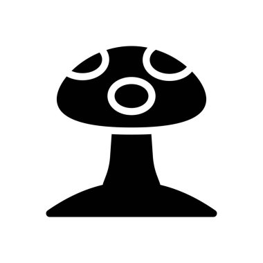 Saydam bir arkaplan üzerinde mantar vektör illüstrasyonu. Konsept ve grafik tasarımı için özel kalite semboller..