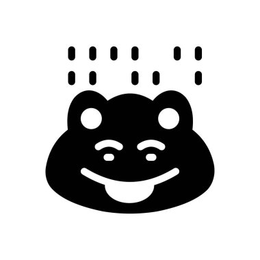 Saydam bir arkaplan üzerinde kurbağa vektör illüstrasyonu. Konsept ve grafik tasarımı için mükemmel kalite semboller..