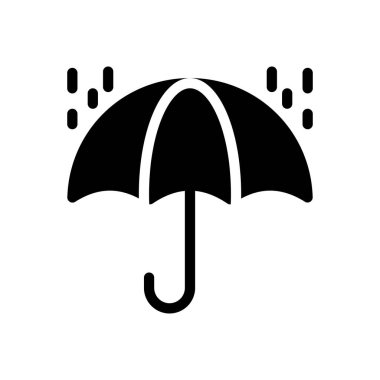 Şeffaf bir arkaplan üzerinde yağmur vektör çizimi. Konsept ve grafik tasarım simgeleri için kaliteli semboller..