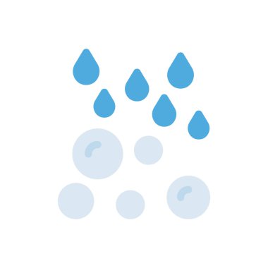 Şeffaf bir arkaplan üzerinde yağmur vektör çizimi. Konsept ve grafik tasarım için birinci sınıf kalite simgeler..