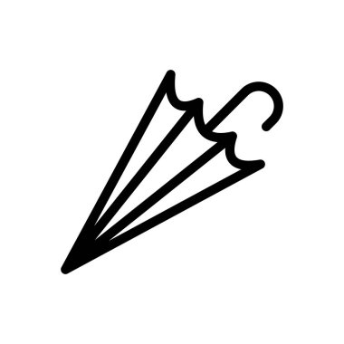 Şeffaf bir arkaplanda şemsiye vektör çizimi. Konsept ve grafik tasarım için ince çizgi simgesi.. 