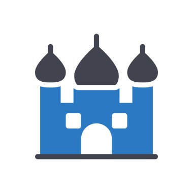 Şeffaf bir arkaplan üzerinde cami vektör illüstrasyonu. Konsept ve grafik tasarım simgeleri için kaliteli semboller.. 