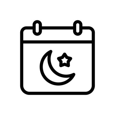 Şeffaf bir arkaplanda takvim vektör illüstrasyonu. Konsept ve grafik tasarımı için ince çizgi simgesi.. 