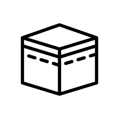 Kaaba vector illustration on a transparent background.Premium quality symbols.Thin line icon for concept and graphic design.