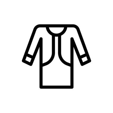 Şeffaf bir arkaplanda vektör illüstrasyonunu giydirin. Premium kalite sembolleri. Konsept ve grafik tasarım için ince çizgi simgesi.