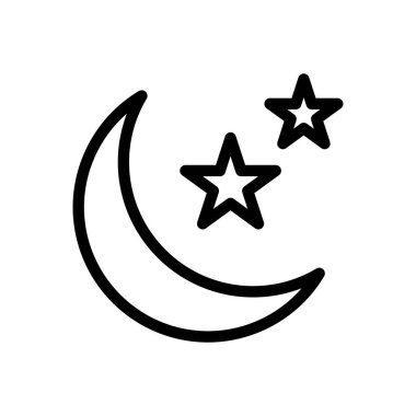 Saydam bir arkaplan üzerinde ay vektör çizimi. Premium kalite semboller. Konsept ve grafik tasarım için ince çizgi simgesi.